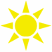 Yellow sun shape